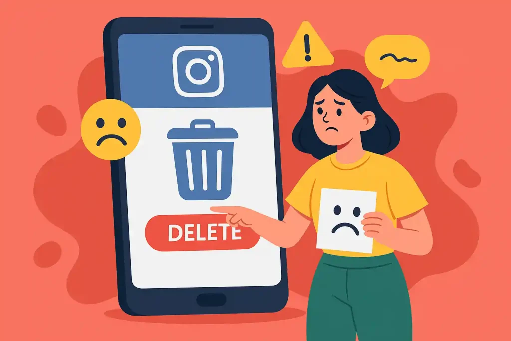 دیلیت اکانت اینستاگرام